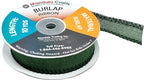 Mandala Crafts Green Burlap Ribbon 1 Inch Wide Jute Ribbons for Crafts - 20 Yds Roll Rustic Burlap Wrap Trim Ribbons for Wreaths Bows Wedding Party Decoration