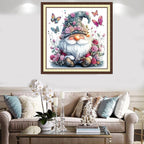 Findvoor Counted Cross Stitch Kits for Adults Full Range of Cross Stitching Embroidery Unprinted Pattern for Beginners, 11CT Needlepoint Kit Patterns Embroidery Kits-Dwarf Flower 18x18 inch