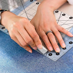 Headley Tools Sewing Ruler,Quilting Ruler (6.5"x 24"), Sewing and Quilting Ruler with 30°/45°/60° Angle Indicator, Acrylic Fabric Ruler for Sewing and Quilting,Clear/Black