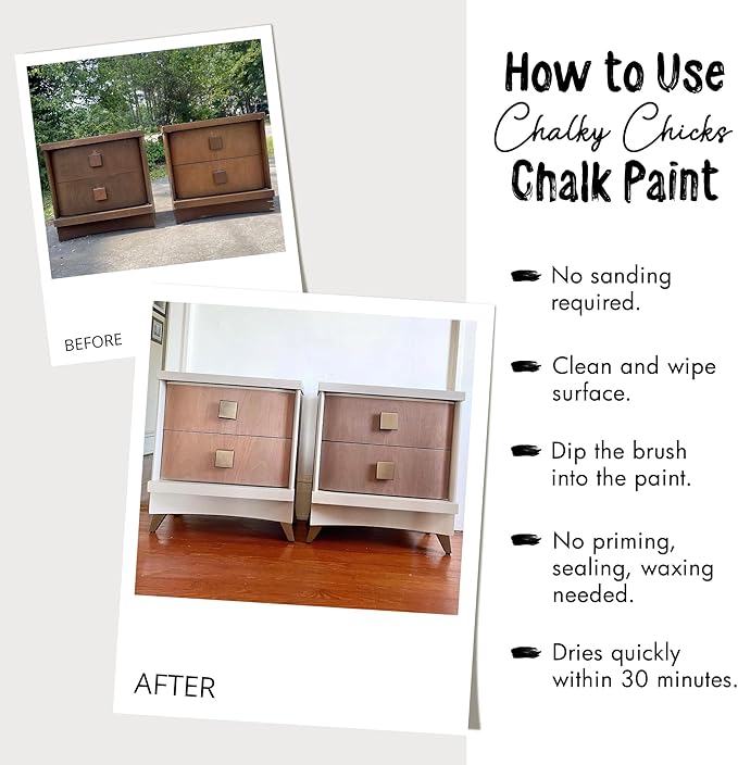 Chalky Chicks All-in-One Chalk Paint for Furniture or Cabinet - 4 Fl Oz - Matte Finish Shamrock (Dark Green) for Metal, Wood Furniture Paint - No Sanding All-in-One for Home Decor & Crafts, USA Made
