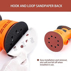 150pcs Sanding Discs Set, 5-Inch 8-Hole Sandpaper, Including 60,80,100,120,150,180,240,320,400,600 Grit for Woodworking or Automotive
