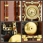 Retro Clock Building Set for Adults,Vintage Pendulum Clock Model with Rotating Gears,Home Decor Mechanical Building Blocks Toys, Gift for Boys and Girls 8+ (751 Pieces)