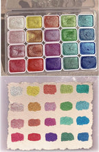 Metallic Glitter Watercolors, Glitter Watercolor Paint, Metallic Watercolor Paint Set Professional, Shifting Watercolor Painting Set for Art Painting (1, Pearly lustre - A)
