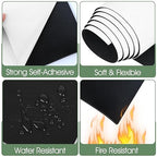 Tolanbbt Sponge Neoprene Foam Sheet with Adhesive - 1/2” Thick, 12” x 118” Closed Cell Foam Rubber Roll, Weatherproof Soundproof Padding for Automotive, Cabinet, Furniture, Crafts, DIY, Black
