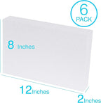 Silverlake 8x12x2 Craft Foam for Styrofoam Block Projects (6-Pack)