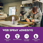 AK TRADING CO. Professional Quality Multipurpose Spray Adhesive - Wide Spray Reach, Made in USA, Temporary and Permanent Bonding - 12oz Can