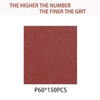 150pcs 60 Grit Sanding Discs, 5-Inch 8-Hole Sandpaper, for Woodworking or Automotive