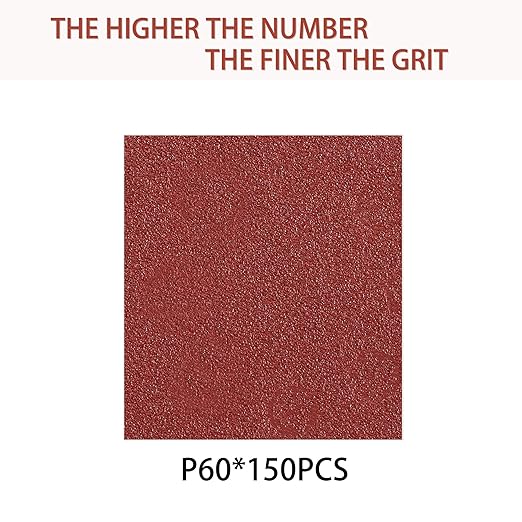 150pcs 60 Grit Sanding Discs, 5-Inch 8-Hole Sandpaper, for Woodworking or Automotive