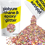 Hemway Glitter for Resin 100g Rose Gold Holographic Metallic Crystals for Epoxy Craft Super Chunky Flakes Tumblers Wax Melt
