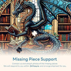 Round Puzzles for Adults 1000 Pieces, Hard Difficult Challenging Puzzles for Adults, Dragon's Library Jigsaw Puzzles 1000 Pieces for Seniors, 3D Visual Flat Puzzle (26.6 x 26.6in)