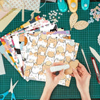 24 Sheets 12 Designs Scrapbook Paper Pad,6"×6” Single-Sided Decopodge Craft Cardstock Paper,Christmas Scrapbooking DIY Decorative Background Cardmaking Supplies.Cat's Life