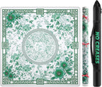 Mahjong Mat for Table 33x33 Inch, No-Crease,Anti-Slip,Noise-Reducing American Mahjong Mat, Mahjong Table Mat with Carry Bag, Neoprene Mahjong Mat for Poker, Card, Board (Green)