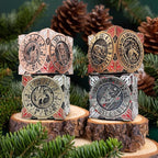 6 Sided Spinner DND Dice - Metal D4 D6 D8 D10 D10% D12 D20 All in One D&D Set - Cool Role Playing Gifts for Dungeons and Dragons TRPG MTG Games Lover Players Upgrade Ancient Bronze