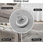Linen Fabric-Covered Twist Pins - 8 Colors Upholstery Pins & Bed Skirt Pins -Used to Secure Sofa Cushion, Armrest Covers, Furniture & Bed Skir (12, Middle Gray)