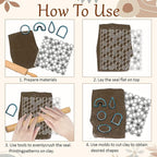 CHGCRAFT Honeycomb Pattern Polymer Clay Texture Sheet Flowers and Hexagonal Silicone Texture Mat for Polymer Clay Making Earrings Jewelry DIY Crafts 5.5 × 5.5 Inch