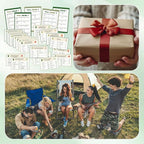 30 Pcs Camping Friendly Feud Game Set Camping Party Game Trivia Quiz with 18 Card 2 Buzzer for Adults Family Games Activities Party Supplies, Battery Not Included