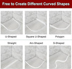 uxcell 157 Inch Flexible Quarter Round Molding Silicone Peel and Stick Trim Self Adhesive Shower Water Barrier for Corner Decor Bathroom Kitchen, Gray