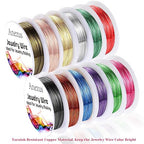Anezus 12 Rolls Jewelry Wire Craft Wire Tarnish Resistant Beading Wire for Jewelry Making Supplies