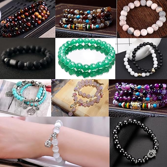 36pcs 10mm Natural Epidote Zoisite Stone Beads for Jewelry Making DIY Bracelet Necklace Accessories 15" Energy Healing Power Stone Beads
