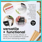 ExcelMark Custom Stamp – Clear & Crisp Impressions – Personalized Self-Inking Rubber Stamp – Use for Address Stamp and More (Extra Large)