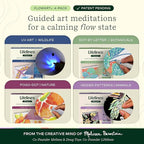 Lifelines FlowArt Activity Pad, 4-Pack - Guided Art Meditations with Markers - Color by Letter, Dot-Art and More, Coloring Books for Teens, Adults & Seniors
