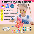 FUNZBO Paint Your Own Unicorn Lamp Kit - Halloweens Arts and Crafts Supplies Painting Kits for Kids Teens, DIY Night Light Unicorn Toy for Toddlers Girl Boy Age 3 4 5 6 7 8 9 10 11 12 13 Birthday Gift