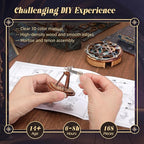 3D Wood Puzzle Book Nook Kit, Astrology Star Map Bookshelf Insert with LED Lights, DIY Celestial Miniature Bookend Décor for Display, Unique Craft Gift for Adults and Teens (Astrology)