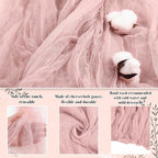 Boao Halloween Cheese Cloth 35.43 x 393.7 Inch Pink Cheesecloth Roll for Crafts Large Cotton Muslin Gauze Fabric for Halloween Outdoor & Indoor Spooky Decoration