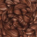 Merino Silk Luxe Tonal Designer Blend. Superfine Merino, Mulberry, Tussah Silk. Top Roving for Spinning or Felting. Cocoa Delight 4oz