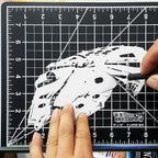 U.S. Art Supply 18" x 24" Self-Healing Cutting Mat 5-Ply (2 Pack) - Double-Sided White/Blue Craft Mat, Non-Slip Cutting Mats for Crafts, Sewing, Quilting, Scrapbooking