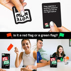 Lucky Egg - Fun Red & Green Flag Party Game - Judge Friends' Dating Decisions - 230 Diverse Questions - Adult Party Game