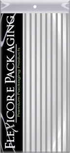 Flexicore Packaging Metallic Silver Pin Stripe Print Gift Wrap Tissue Paper Size: 15 Inch X 20 Inch | Count: 100 Sheets | Color: Silver Pin Stripe