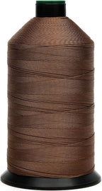 Extra Strong Bonded Nylon Thread #138 Tex135 – 16 OZ, 3000yds, Versatile Stitching Solution for Leather, Upholstery, Canvas Repair and More (Tawny Brown)