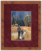 Pack of 25 Acid Free 11x14 Mats Bevel Cut for 8.5x11 Photos - Dark Red Suede Precut Matboards With Backing Boards and Clear Photo Mat Bags For Pictures, Photos, Framing - 4-ply Thickness