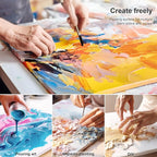 PHOENIX Stretched Canvas for Painting 5x7 Inch/14 Bulk Pack, 8 Oz Triple Primed 5/8 Inch Profile 100% Cotton White Blank Canvas, Small Framed Canvas for Oil Acrylic & Pouring Art