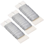Hapeper 22 Gauge Floral Flexible Wire for Christmas Wreath Tree, Flower Arrangements, 3 Pack 114 Yards (Silver)