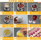 JDH 2PCS Peony Candle Mold Daisy Flower Silicone Molds,3D Flower Fondant Mold for DIY Epoxy Resin Casting Handmade Soap Ice Epoxy Resin Concrete Valentine's Day Mother's Day