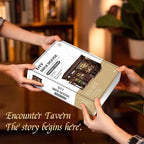 ISSEVE Book Nook Kit - DIY Miniature House Kit for Adults, Teens and Beginners, Corner Tavern Dollhouse Booknook Tiny House Bookshelf Decor 3D Wooden Puzzle, Gifts for Friends Family (Corner Tavern)