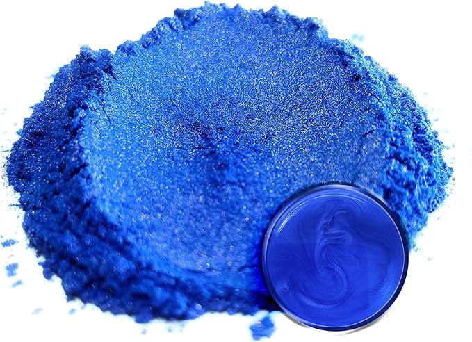 Eye Candy Pigments Premium Blue Mica Powder - Busan Blue (50gr) - for Epoxy, Resin, Soap, Paint, Woodworking, Acrylic Pouring, Bath Bombs, Fishing Lures - DIY Arts and Crafts Additive
