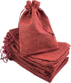 Palmhomee Pack of 25 Burlap Gift Bags with Drawstring Linen Jewelry Pouches Wedding Hessian Jute Bags for Birthday Jewelry and Treat Pouches Party Wedding Favors Gift Art and DIY Craft (6x8 Inch,