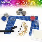 Embossing Kit, Powder, Clear Embossing Pen, Embossing Ink Pad, 8X 10ml Embossing Powders for Use with Embossing Heat Tool for Crafts
