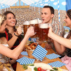 Aodaer 48 Pieces Oktoberfest Paper Napkins Disposable Oktoberfest Party Napkins Oktoberfest Cocktail Dinner Napkin Set 13" x 13" Unfolded Oktoberfest Tableware Napkins for Oktoberfest Party Supplies
