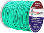 Mandala Crafts 1.5mm 109 Yards Seafoam Green Cotton Waxed Cord for Jewelry Making Bracelet Cord Waxed String - Beading String Thread Jewelry Cords for Necklaces String