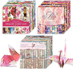 Origami 6x6 Paper Kit 150 Sheets 150 Vivid Colors Double Sided Same Printed Traditional Patterns Square for Arts Crafts Projects Japan Traditional Chiyo.Flower