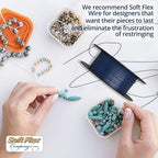 Soft Flex 49 Strand Beading Wire - Medium 0.19 Diameter - 30 Feet Nylon Design Wire