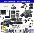 Yahboom ROS2 Robot Kit with Jetson Orin Nano 8GB Super Large AI Model with 6DOF Robotic Arm, 7-inch HD Display,AI Voice Interaction Module Provides AI Vision App Control
