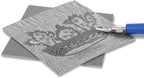 Falling in Art Soft Linoleum Carving Block, Linocut Block for Printmaking, 6 Inches by 6 Inches, Gray, 2-Pack