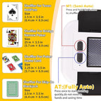 Automatic Card shuffler 1-2 Deck, 2000 mAH USB-C Rechargeable Electronic Card shuffler, Quiet Card shuffler for UNO Poker Blackjack Canasta Skip-Bo Phase 10, One-Press AUTO and Manual