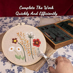 Vintage Embroidery Scissors Kit, Victorian Needlework Gift Set with Antique Shear, Thread Cutter, Thimbles, Needles, Awl, Bodkin, Winding Board for Sewing, Knitting, Cross Stitch, Quilting