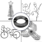 Aluminum Wire, 100 Feet 12 Gauge Bendable Anodized Metal Wire for Sculpting and Jewelry Making